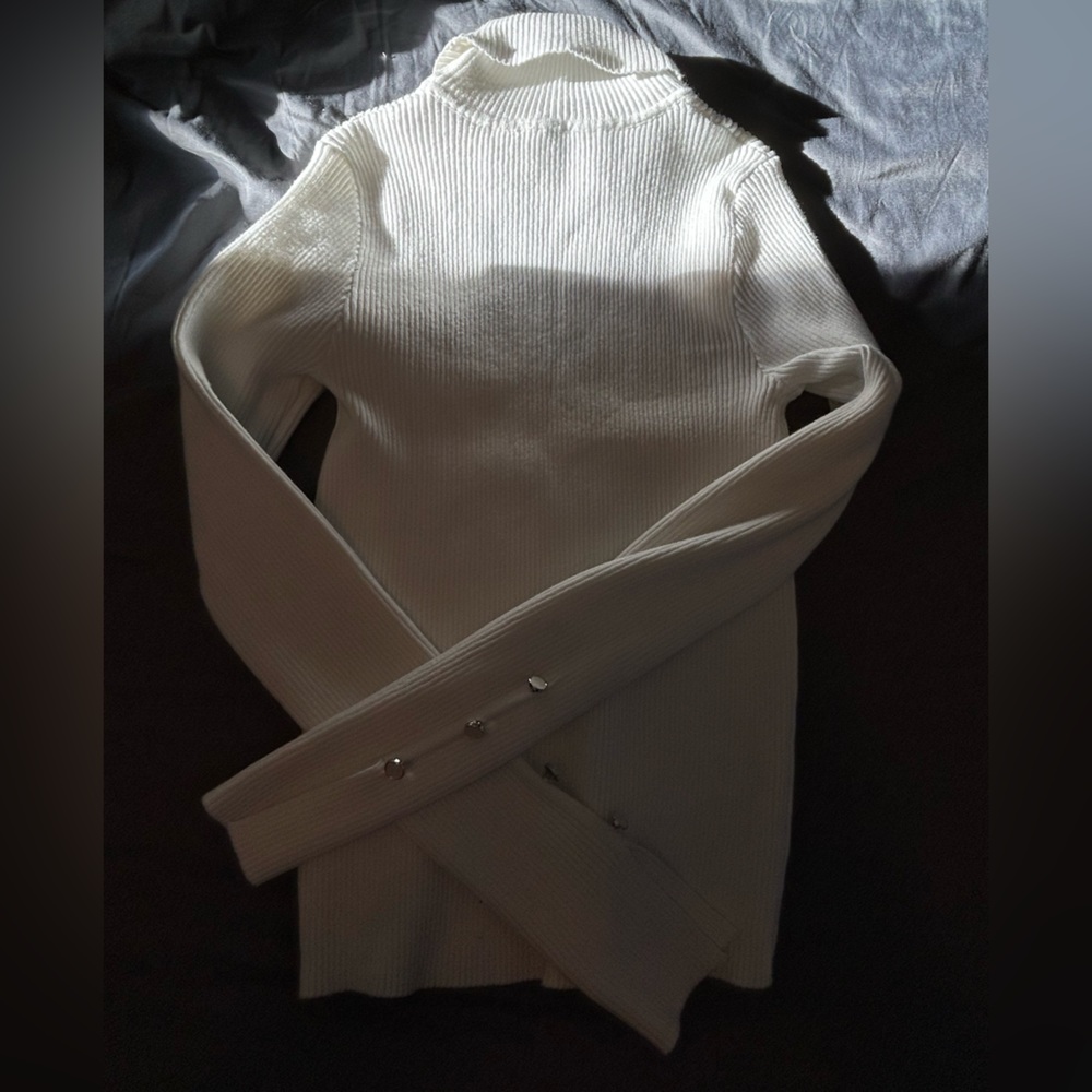 ZARA white turtleneck sweater